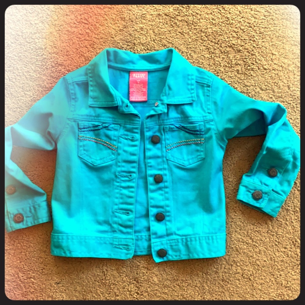 French Toast girls turquoise denim jacket